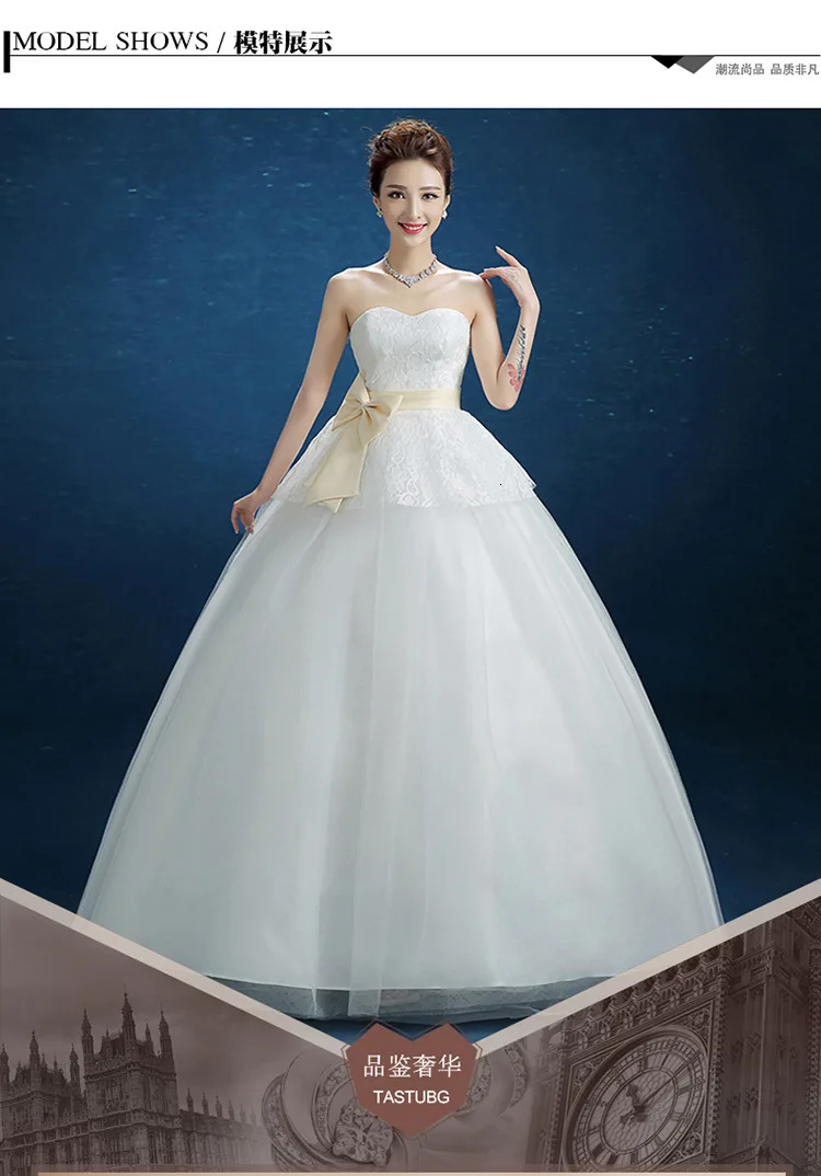 Vestido De Noiva Новое поступление кружевное бальное платье без рукавов без бретелек Свадебные платья на шнуровке Элегантное свадебное платье с поясом