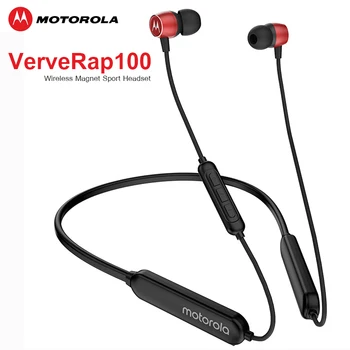 

Motorola VerveRap 100 Bluetooth Wireless Neckband Headset with IPX5 Waterproof 8MM dynamic Coil Unit Earphone for Samsung Xiaomi