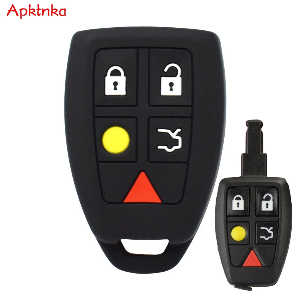 Apktnka For Volvo C30 C70 S40 V50 2004 2007 Silicone Remote Key Case