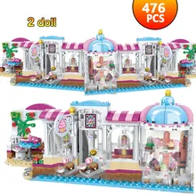 476pcs Girls Heart Lake City Cake Cafe Compatible Legoinglys Friends Building Blocks Stacking Bricks Toys For Children