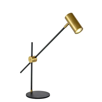 شراءNordic Long Arm Table Lamps Metal Gold Desk Lamp For Study Office Work Adjustable Reading Home Decoration Table Light TA146