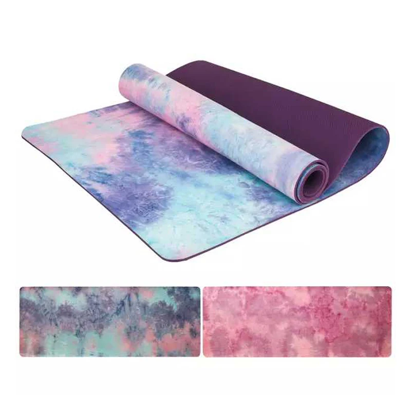 Lightweight Suede Yoga Mat, TPE Pilates Fitness Mat, Non-slip Yoga Pad, Healthy Gym Sports Exercise Mat,183x66 cm, 61cm