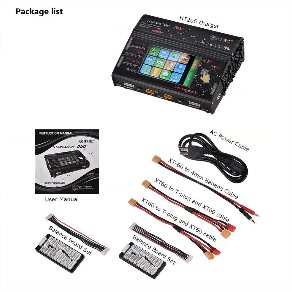 【送料無料☆WEB領収書発行】Htrc HT206 DUO デュアルポート 4.3 LCD タッチスクリーン RC