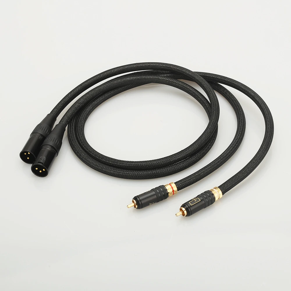 Pair Audiocrast QED Signature Silver Plated cable with WBT