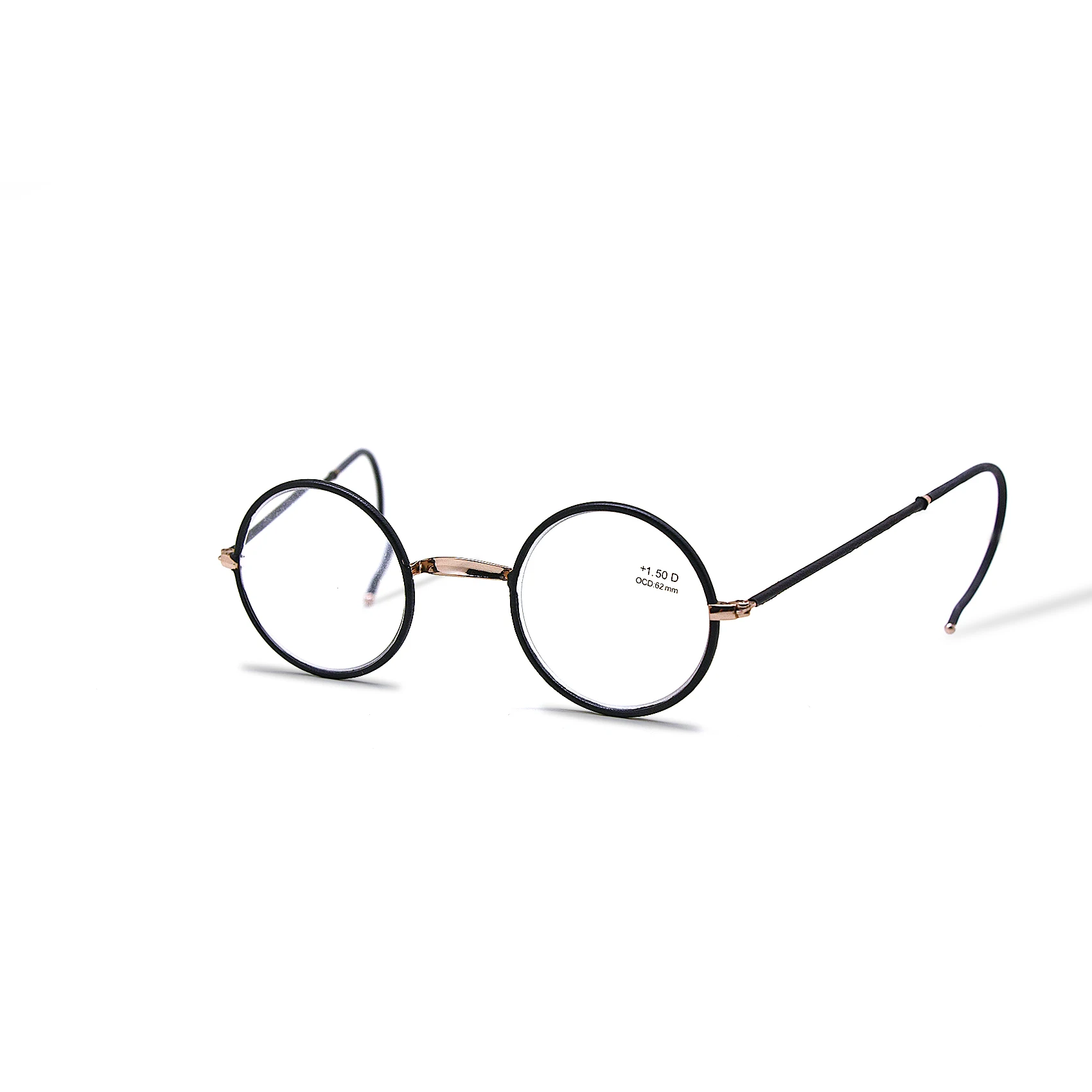 Retro-Lesebrille, runder Metallrahmen + 1,0 bis + 3,5 tragbarer Taschenleser – Detail 5