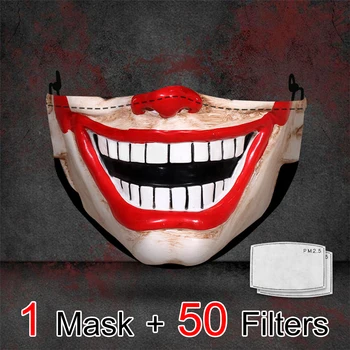 

Halloween Masks Christmas Cosplay Masks Kids And Adult Washable Reusable Mask Dust-proof Face Masks Women Pattern Cubrebocas