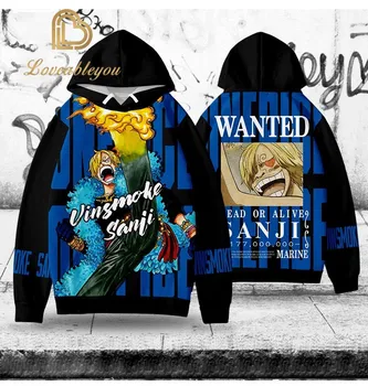

ONE PIECE Hoodies Streetwear Printed Men/women Anime Cartoon Fleece Hoodie Winter Sweatshirt