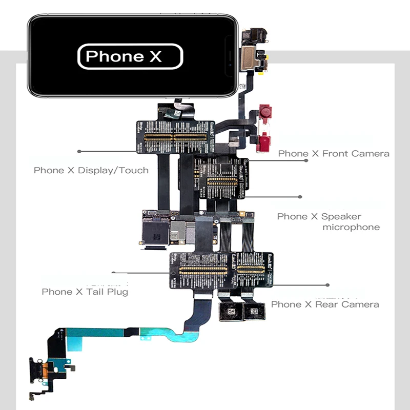 QianLi iBridge Тестовый Кабель для iPhonex 6 6P 6S 6SP 7 7P 8 8p материнская плата дисплей фолов сенсорный шлейф Ремонт задней камеры