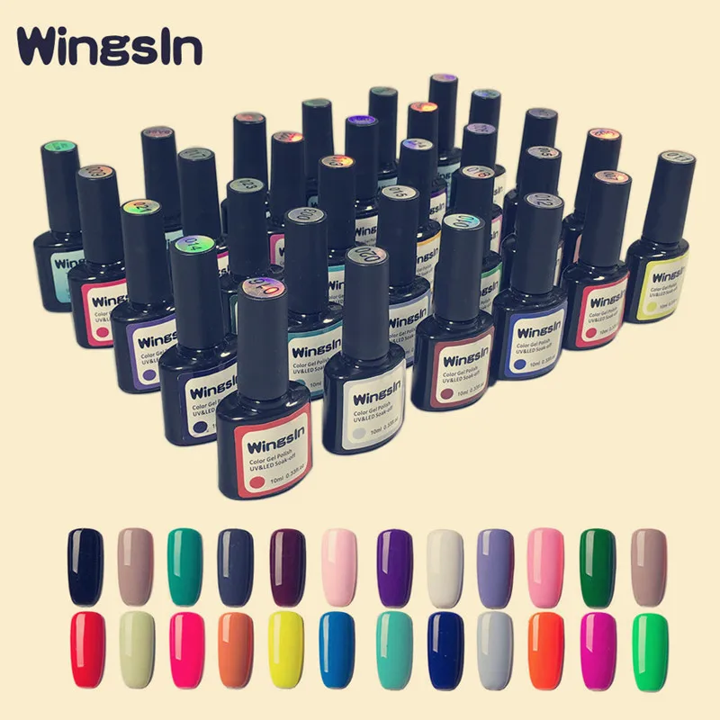WingsIn 30 шт. набор гель-лаков для ногтей с базовый топ матовая пальто Маникюр Nail Art