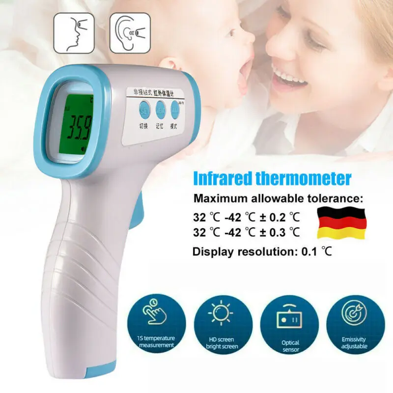 

Baby Thermometer Infrared Digital LCD Body Measurement Forehead Ear Non-Contact Adult Body Fever IR Children Termometro Care