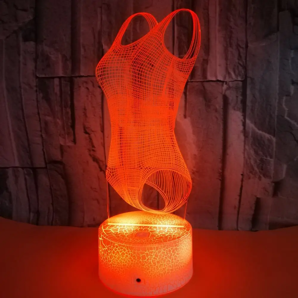 Модель одежды 3D подсветка цветная визуальная стерео LED градиентная сенсорная с