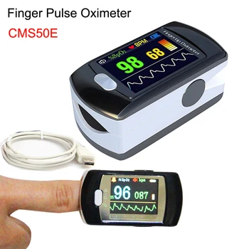 

CMS50E Portable Fingertip Pulse Oximeter OLED USB Blood Oxygen Saturation Heart Rate SPO2 Monitor Saturator With Lanyard Case