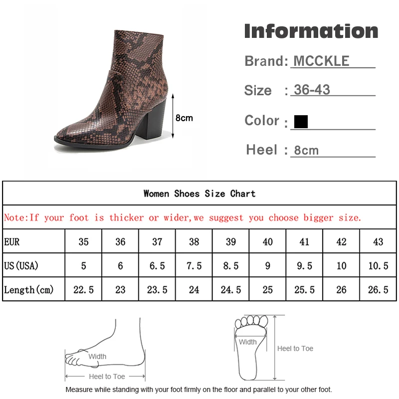 Женские ботильоны из искусственной кожи с принтом змеи; женские полусапожки на молнии с острым носком; женская повседневная обувь на высоком каблуке с вышивкой