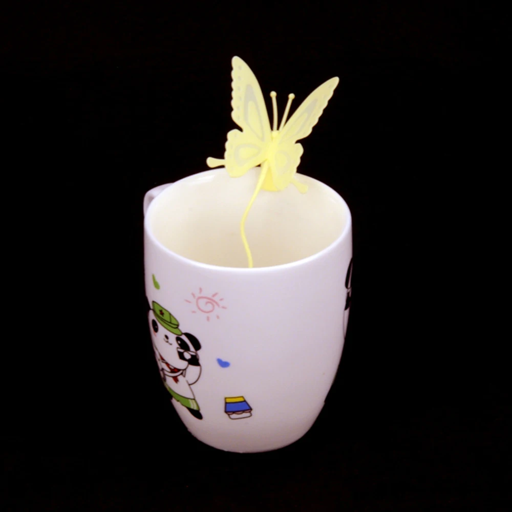 Чайный заварочный силиконовый красивый в форме бабочки, чайный кофе, свободный листовой мешок-сито, кружка, чайник с фильтром, чайные пакетики, посуда для напитков