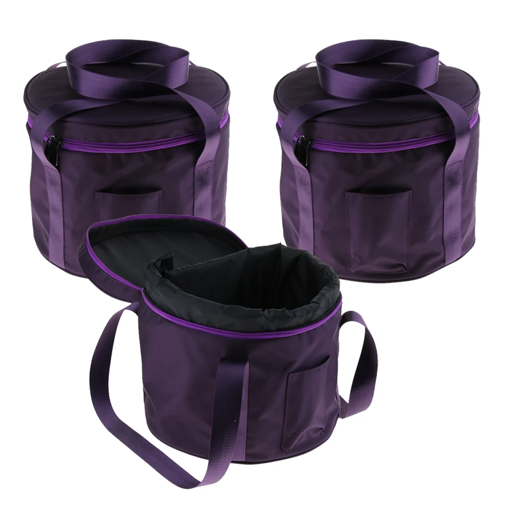 3 шт Хрустальная Поющая чаша чехол для переноски для размеров 11 дюймов, фиолетовый