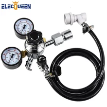 Nhà Ủ Bia Khí Dòng Hội Năm 5/16 "PVC Khí Cacbonat Hóa Vòi, w21.8 Co2 Điều Chỉnh Với Chuyển Đổi Adapter Dành Cho Co2 Bình Gas(China)