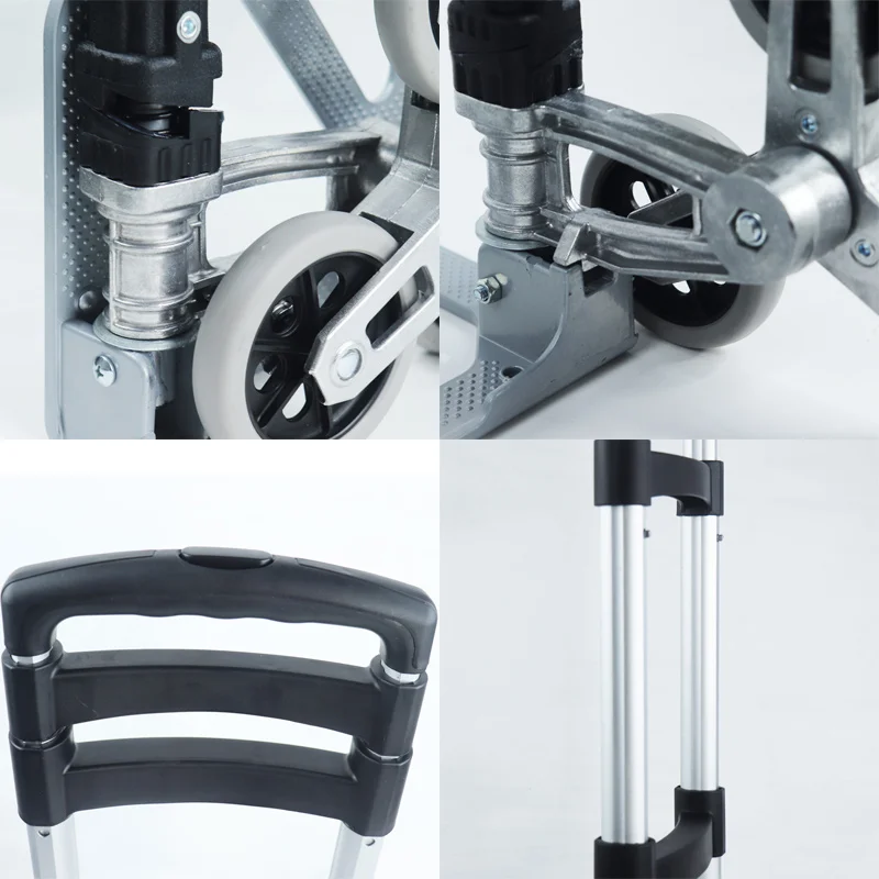 Folding Luggage Cart Lightweight and Durable Aluminum Alloy Travel Trolley for Luggage, Personal, Travel