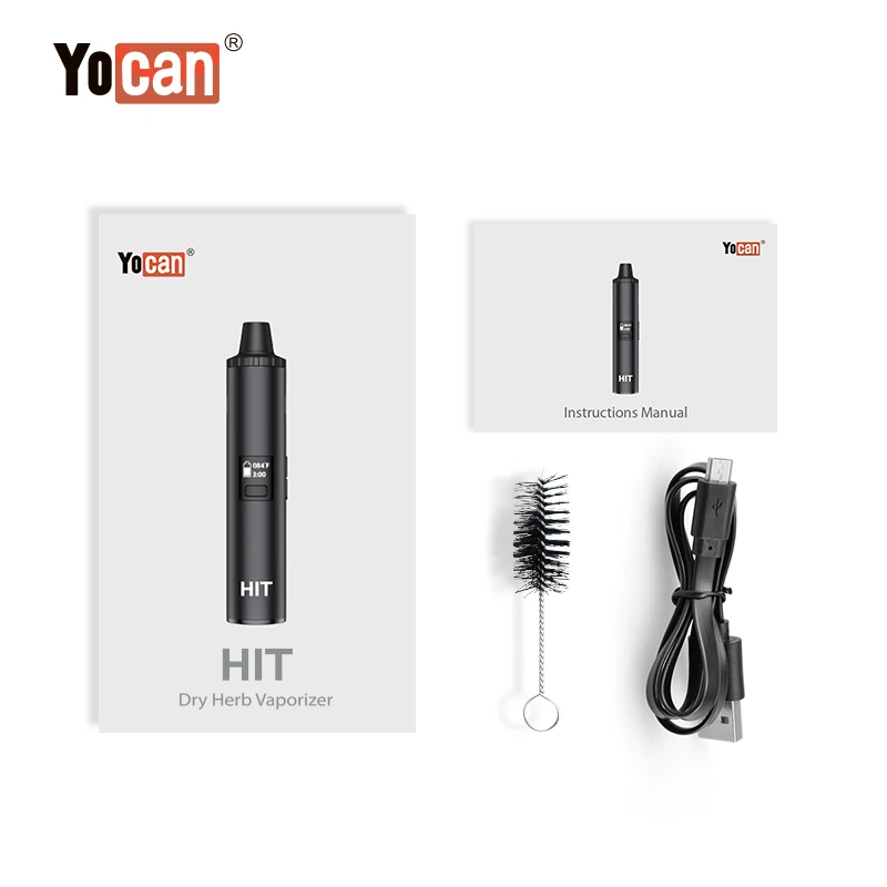 Original Yocan Hit With 1400mAh Battery Magnetic Mouthpiece OLED Display Ceramic Heating Coil