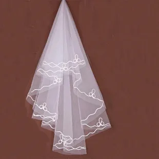 

Simple Short Tulle One Layer Red White Ivory Bridal Veil for Bride for Marriage Wedding Accessories