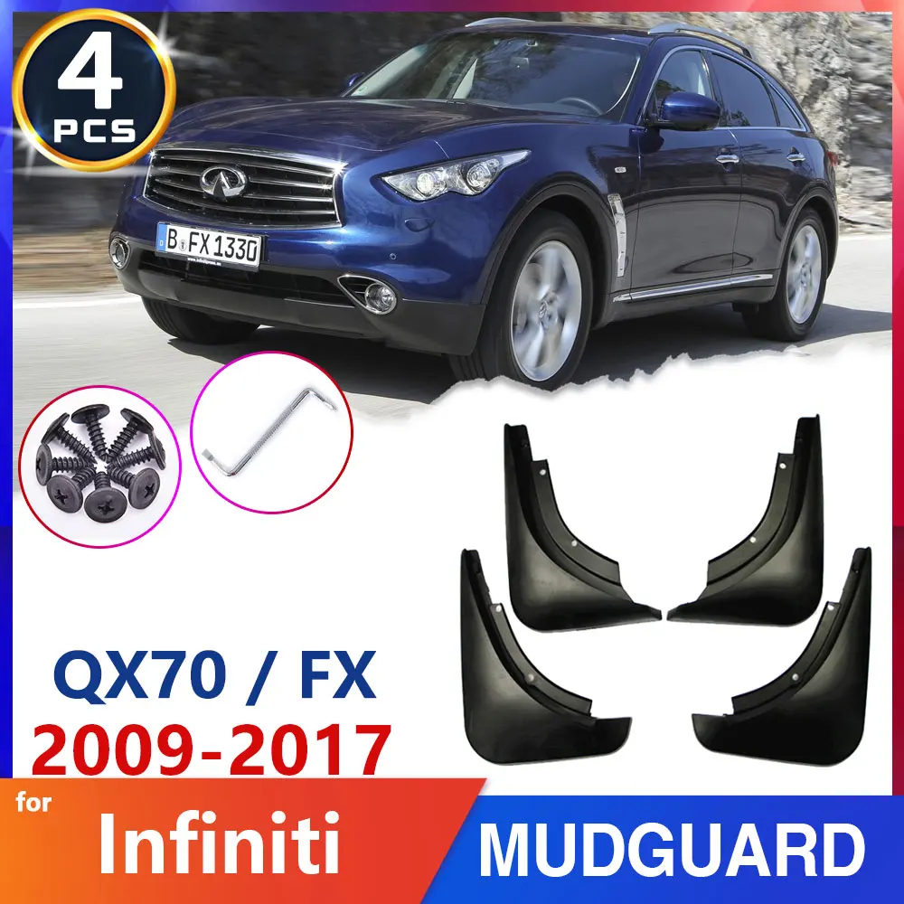 Автомобиль-грязи-клапаном Fender Брызговики для Infiniti FX FX35 FX37 FX50 QX70 2009 ~ 2017 2010 2015 Slpash