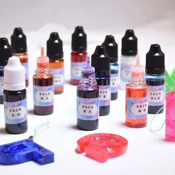 

17 Colors 10ML Art Ink Natural Resin Pigment Kit Liquid Colorant Dye Ink Diffusion UV Epoxy Resin Jewelry Making