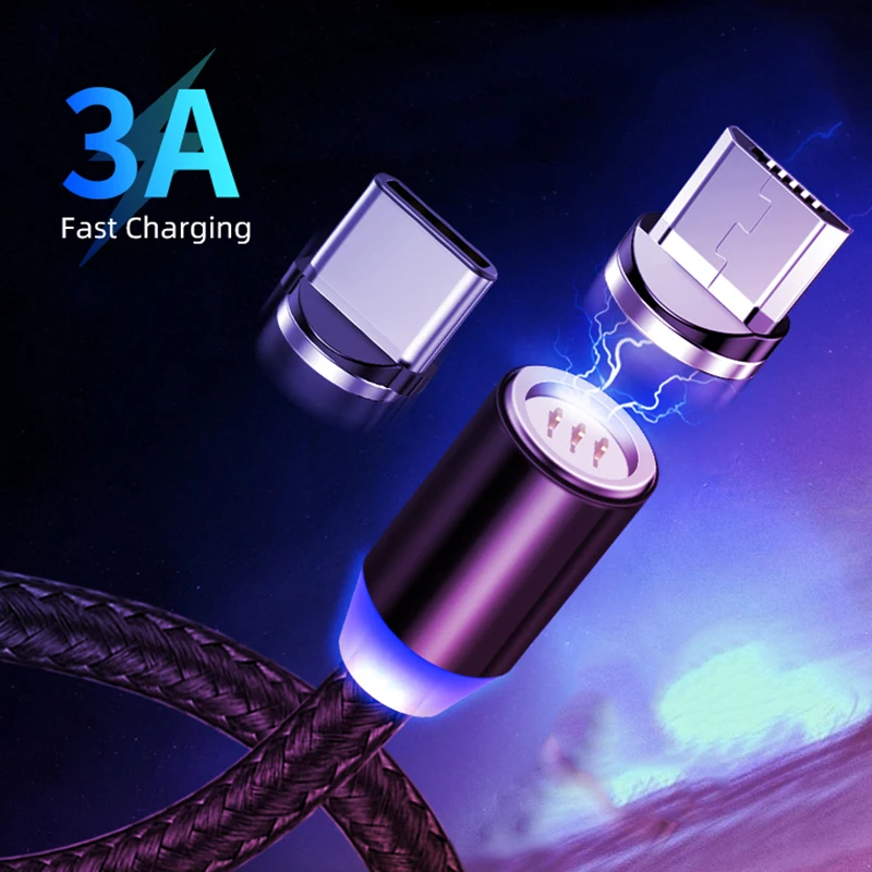 Магнитный кабель для быстрой зарядки 1 м 3 А Micro USB Type C|Кабели мобильных телефонов| |