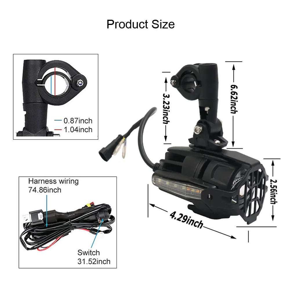 Светодиодный светильник для мотоцикла, вспомогательный, точечный, противотуманный, поворотник, сборка, фара для вождения, 40 Вт, для BMW R1200GS ADV F800GS F700GS F650GS K1600