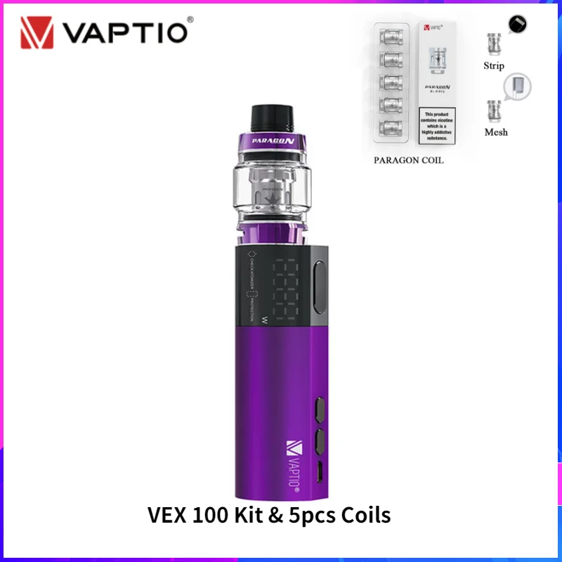 Оригинальный вейп набор Vaptio VEX 100 электронная сигарета Вт VEX100 с емкостью 8 мл одной