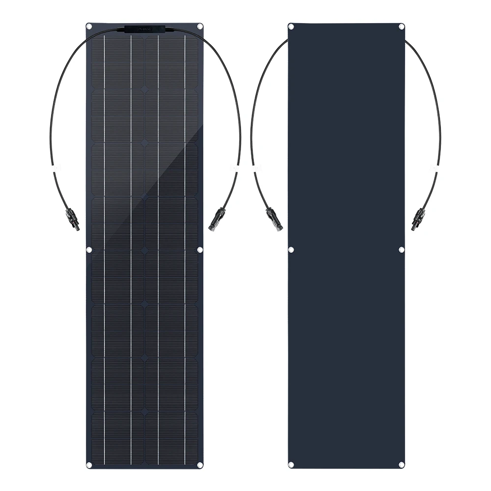 Sistema de Energia Flexível da Placa dos Painéis Fotovoltaicos das Células do Silicone da Eficiência Elevada do Jogo Solar de 100 50w do Painel Solar Watts 12v 100 w - Image 2