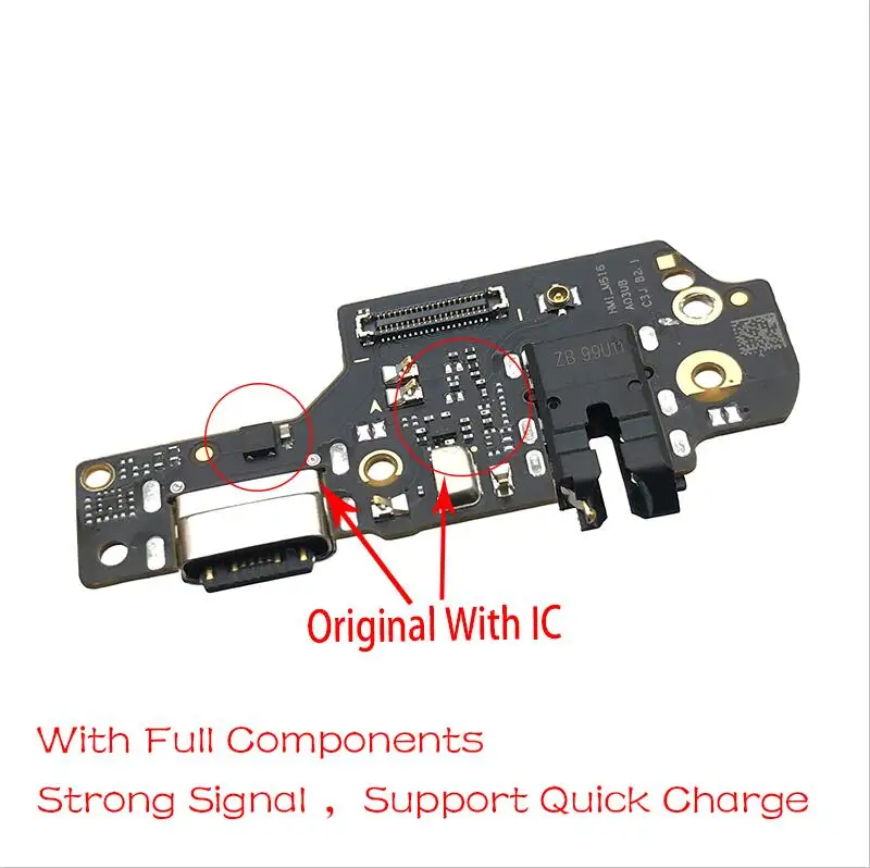 usb зарядный порт плата зарядного устройства гибкий кабель для Xiaomi mi 9T красный mi K20 Note 8 Pro док-станция разъем с микрофоном - Цвет: Note 8 Original