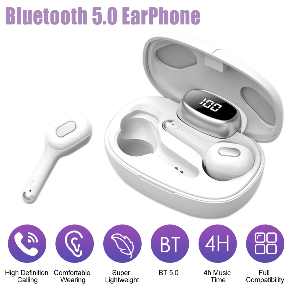 

T9s Bluetooth TWS Wireless Earphones touch HIFI Earphone Sports Stereo Sound handfree Earbuds with Charging Box for Phones