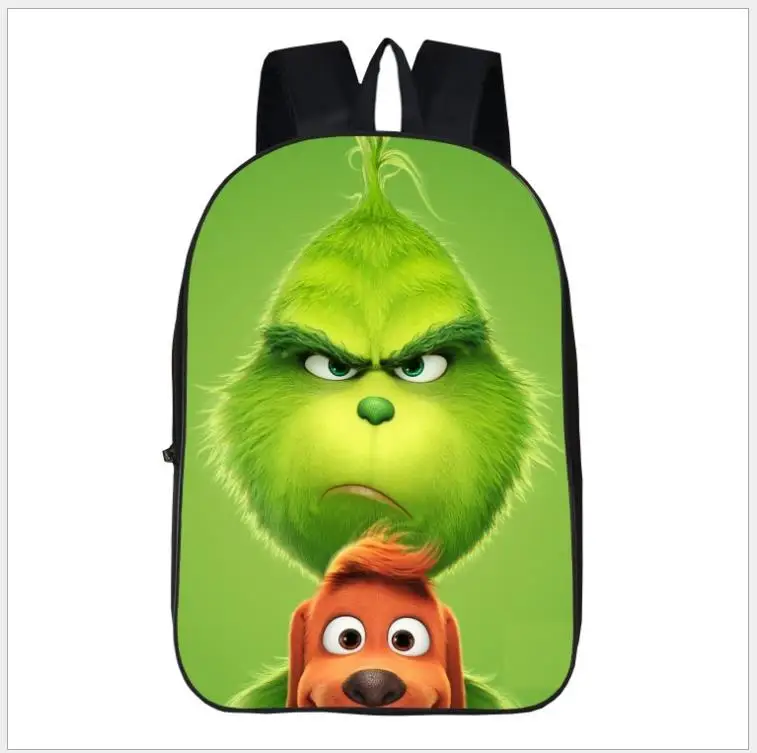 Милый мультяшный рюкзак для детей, для мальчиков и девочек, Grinch, школьная сумка для детей, школьные рюкзаки с принтом для школьников, Mochila