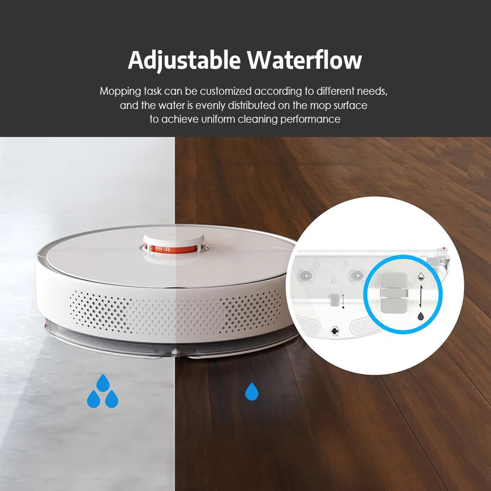 Roborock S6 Pure Smart Sweeping Robot LDS + SLAM Navigation Mode 5200mAh 2000Pa Power 460ml Dustbin
