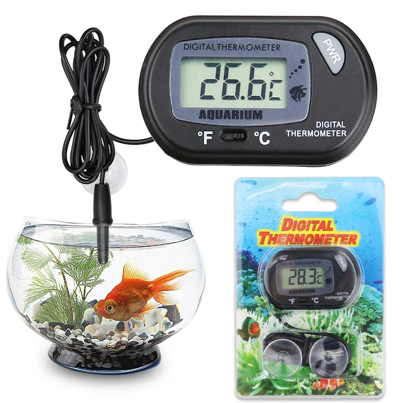 

Fish Tank Waterproof LCD Digital Thermometer Aquarium Reptile Thermometer With Probe For Submersible Water Temperature Meter D20