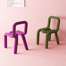 Chaises de salle à manger personnalisées de styliste nordique, mobilier de maison moderne simple avec dossier