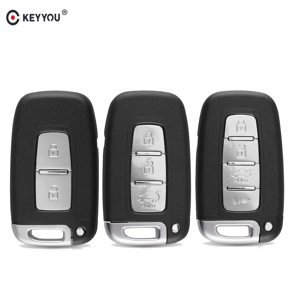 

KEYYOU 2/3/4 Buttons Keyless Entry Fob Case Fit For Hyundai I30 Ix35 Sonata Elantra Remote Key Smart Card Shell