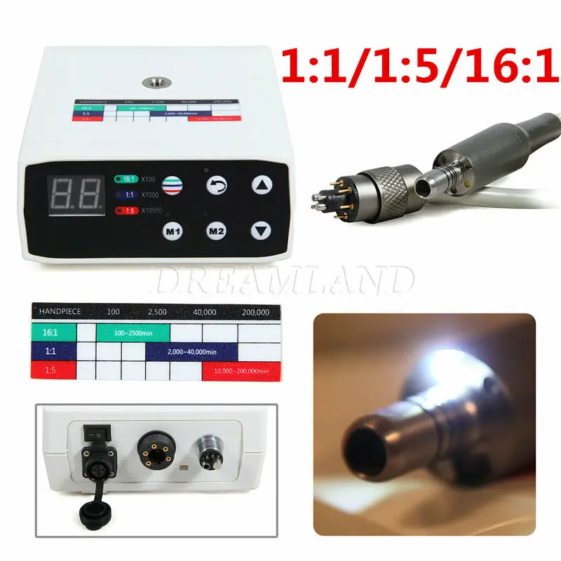 Dental LED Brushless Electric Micro Motor Internal Spray Fit NSK 1:1 1:5 16:1 | Красота и здоровье