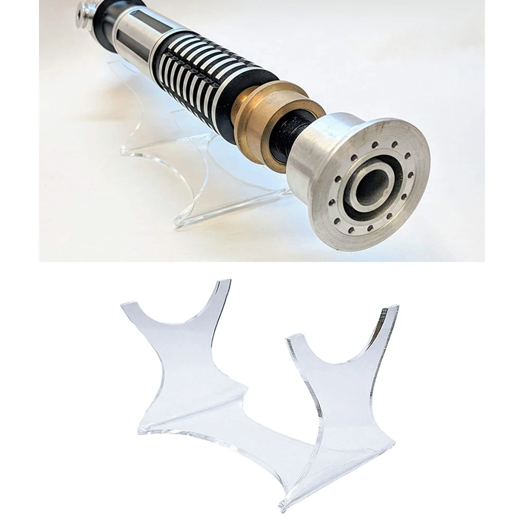 Clear Tabletop Horizontal Acrylic Display Rack Holder Storage for Lightsaber