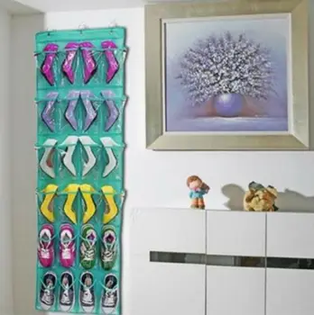 

Shoe Space Door Hanging Organizer Rack Wall Bag Storage Closet Holder 24 Pocket /BY