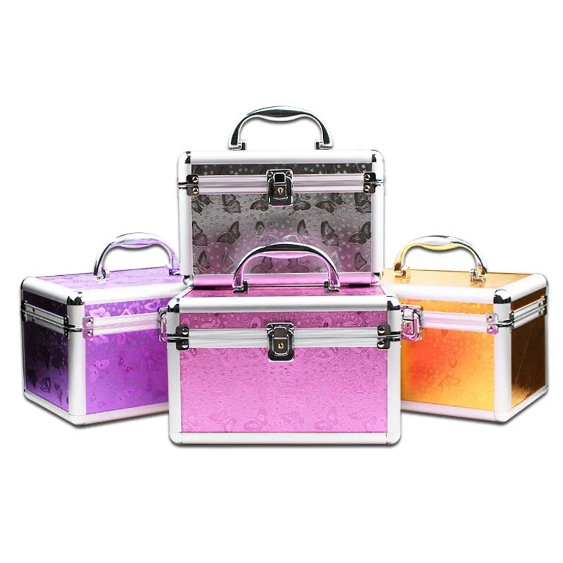 

Profession Cosmetic Case Munsu Beauty Toolbox Hand Small natural detox jia xiang Makeup Cosmetics Storage Box with Mirror