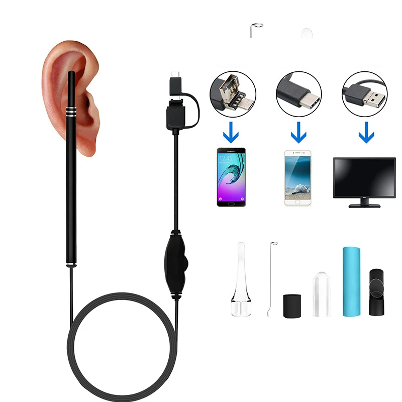 

Wireless Wifi 5.5mm Ear Endoscope Video Hd 720p Medical Safety Waterproof Camera Iphone Android Otoscopes Endoscopy And Windows