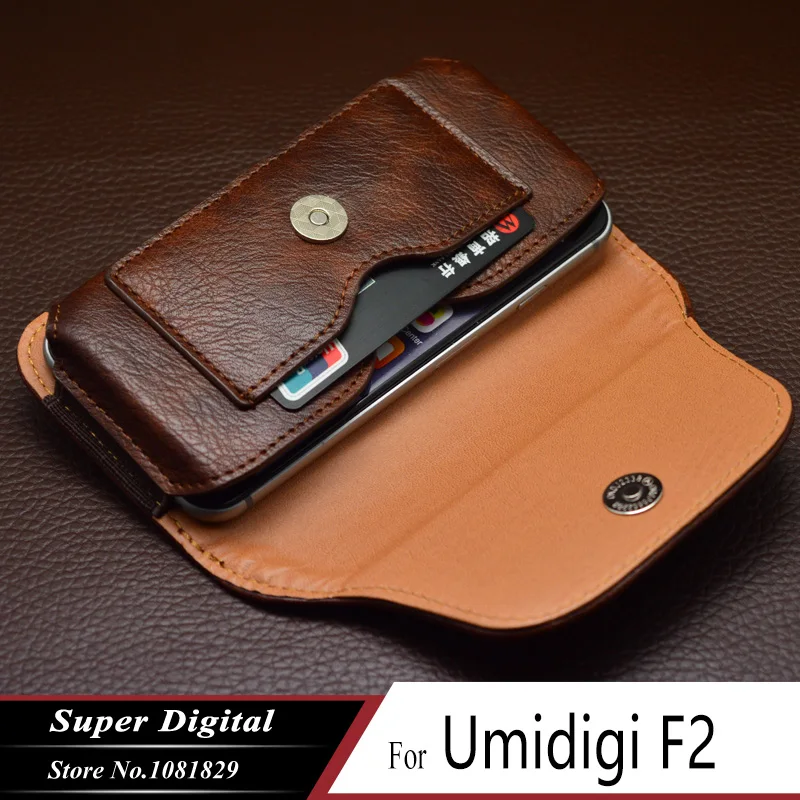 

Case for Umidigi F2 luxury PU leather cover case Waist bag with card slot cover phone holster coque housing capa
