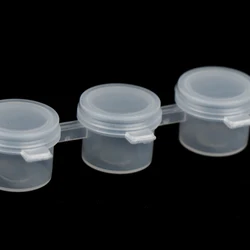 5Pcs Strips Mini Empty Paint Pot Pod Strips Arts and Crafts Watercolor Draw Pigment Plastic Palette Storage Containers Wholesale