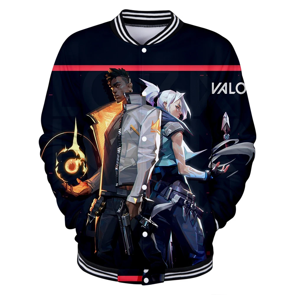 2020 VALORANT 3D print Popular Anime Man Coats Advanced Tech VALORANT Sweatshirt Costumes Hipster Casual Man Jacket Bomber