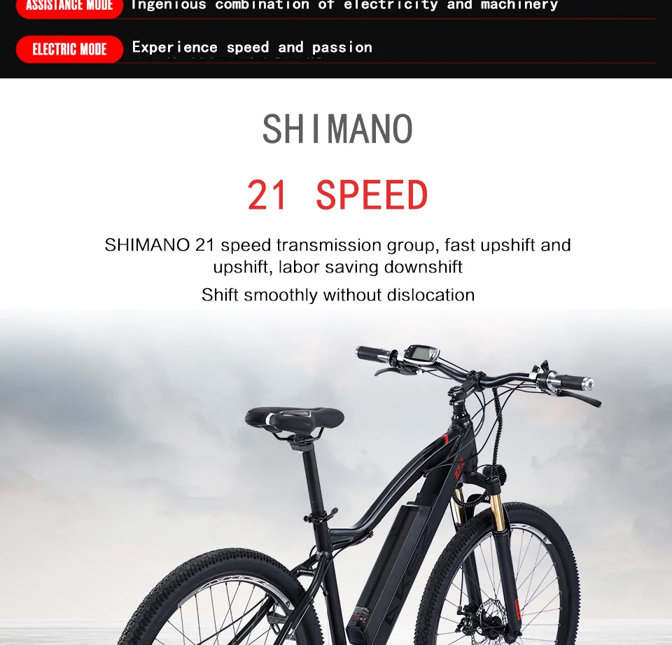 48V 500W 40km/h electric bike 27 speed electric bicycle for adult 27.5 inch mountain Aluminum alloy double disc brake e bike