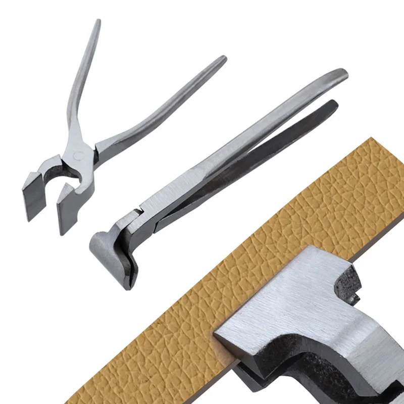 8 Inch Leather Pliers Straight/Curved Flatten Plier Leather Leather