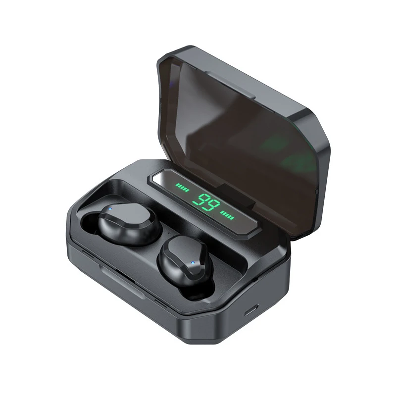 

Private Model Bluetooth Headset 5.0 In Ear Digital Display Dual Ear Call Led Display Charging Bin