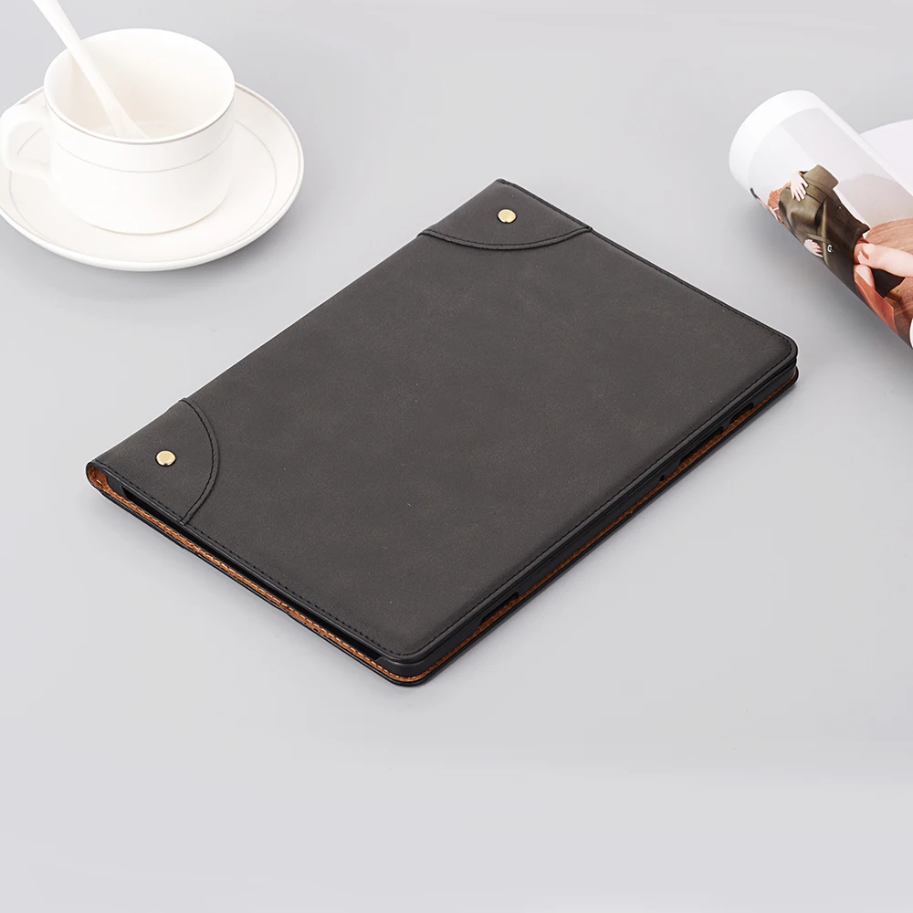 Кожаный чехол в стиле ретро для samsung Galaxy Tab S6 10,5 SM-T860 SM-T865 T860 T865, мягкий умный чехол для samsung Tab S6 10,5 дюймов C - Цвет: Black