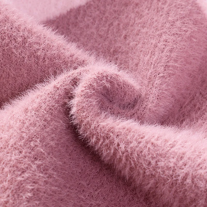 

Children Mink Cashmere Pullover Sweater Autumn And Winter New Style Korean-style Girls Long Sleeve Crew Neck Sweater Colorful Ba