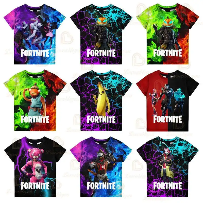 Новинка 2021 футболка для мальчиков и девочек с игрой Fortnite Victory Детская стрельбы